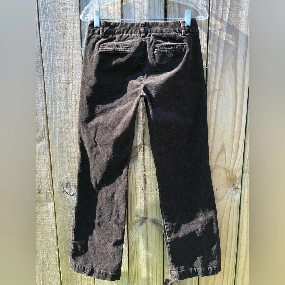 J. Crew Favorite Fit Stretch Cord Trousers Dark Brown Petite 2